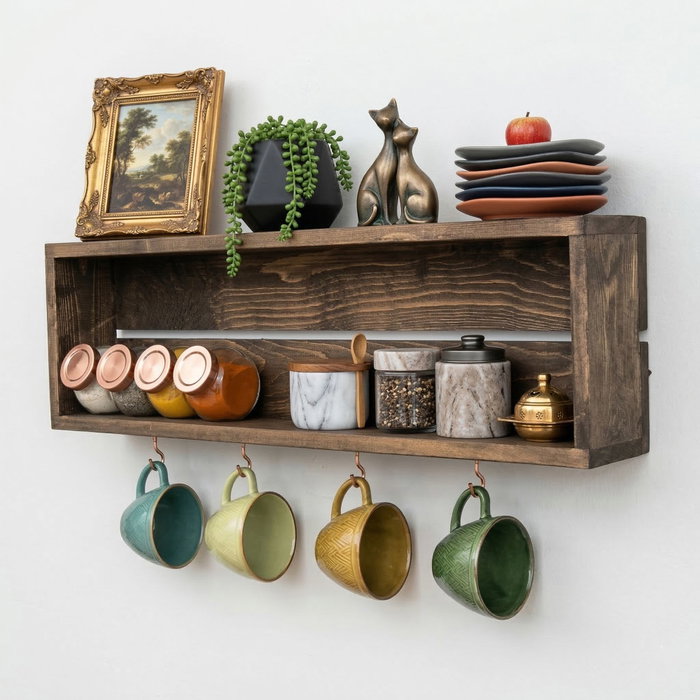 Hanah Home Raf335 Estantería Decorativa de Madera Hanah Home Raf335 Estantería Decorativa de Madera